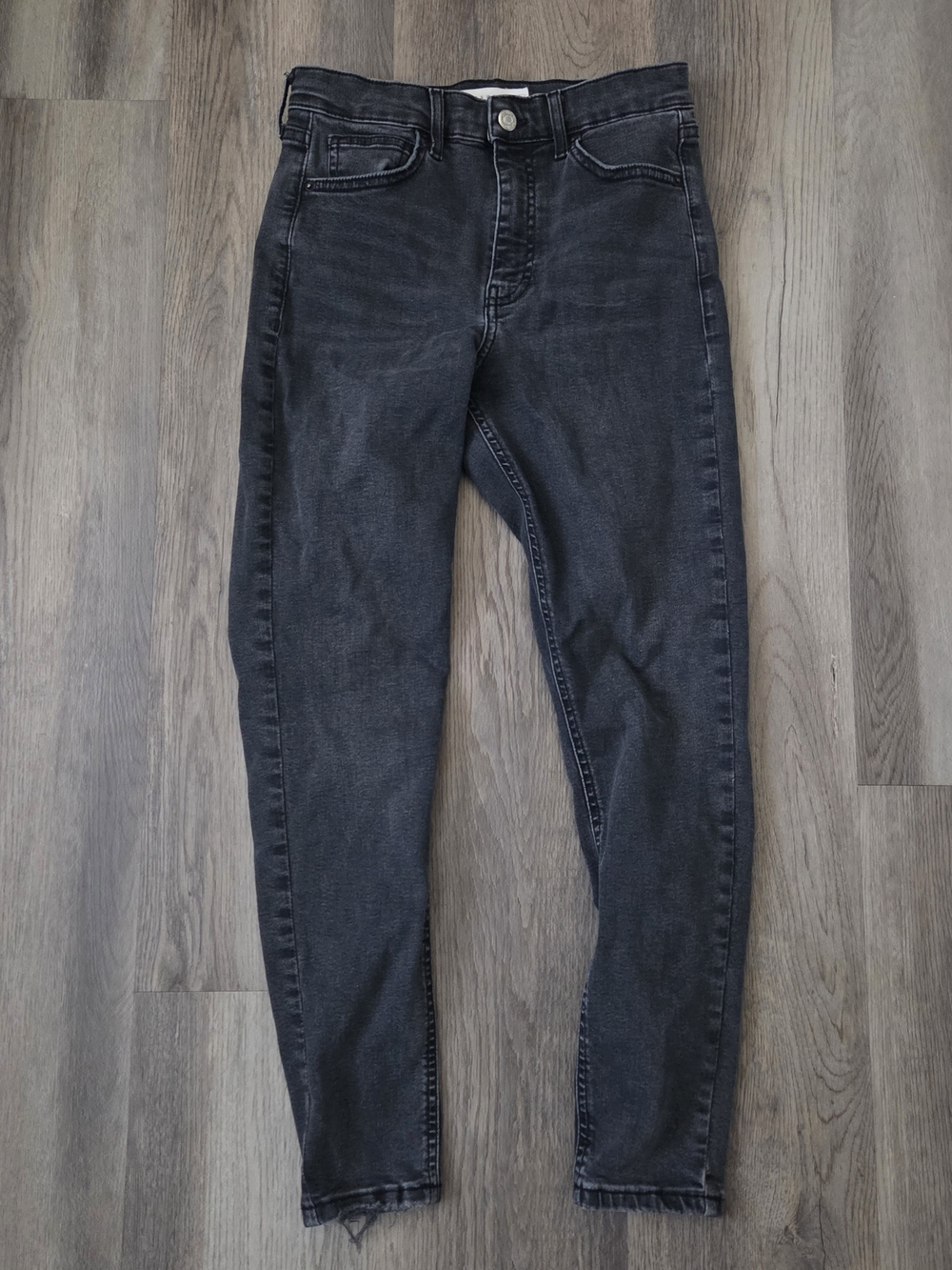 Topshop Jaime Charcoal Gray Was Skinny Jeans Size 28"
